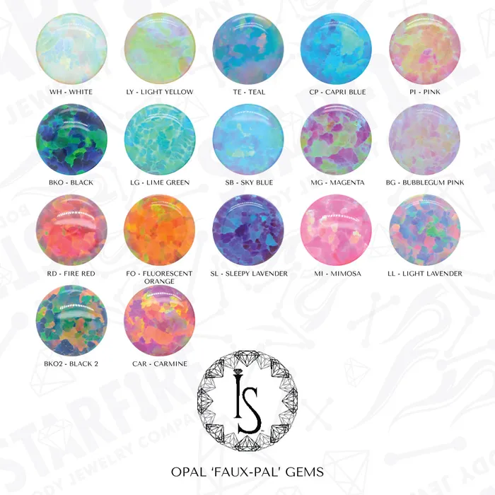 Necklaces Industrial Strength IS Odyssey Clicker 12 with Opals 12 ga