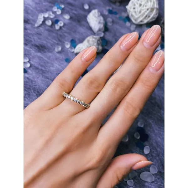 14kt Hand Made Eternity Band with 100ct Diamonds BA4800 Diamond Source NYC Rings