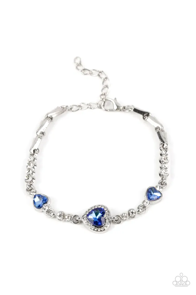 Bracelets Paparazzi Bracelet Amor Actually Blue Paparazzi Jewelry