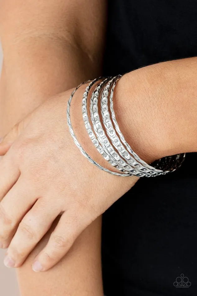 Bracelets Paparazzi Jewelry Paparazzi Bracelet BackToBack Stacks Silver