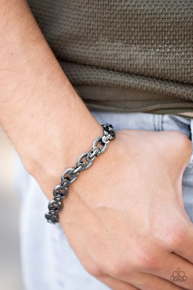 Bracelets Paparazzi Jewelry Paparazzi Bracelet Gridiron Grunge Black