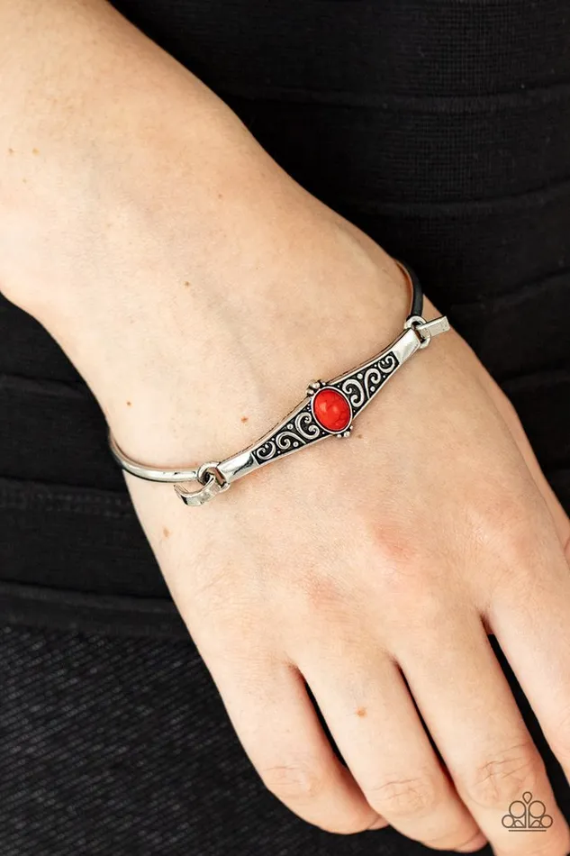Paparazzi Bracelet Stone Scrolls Red Paparazzi Jewelry Bracelets