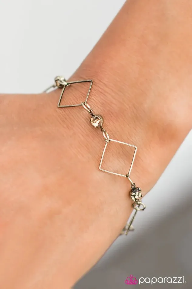 Paparazzi Jewelry Bracelets Paparazzi Bracelet New Girl On The Block Brass