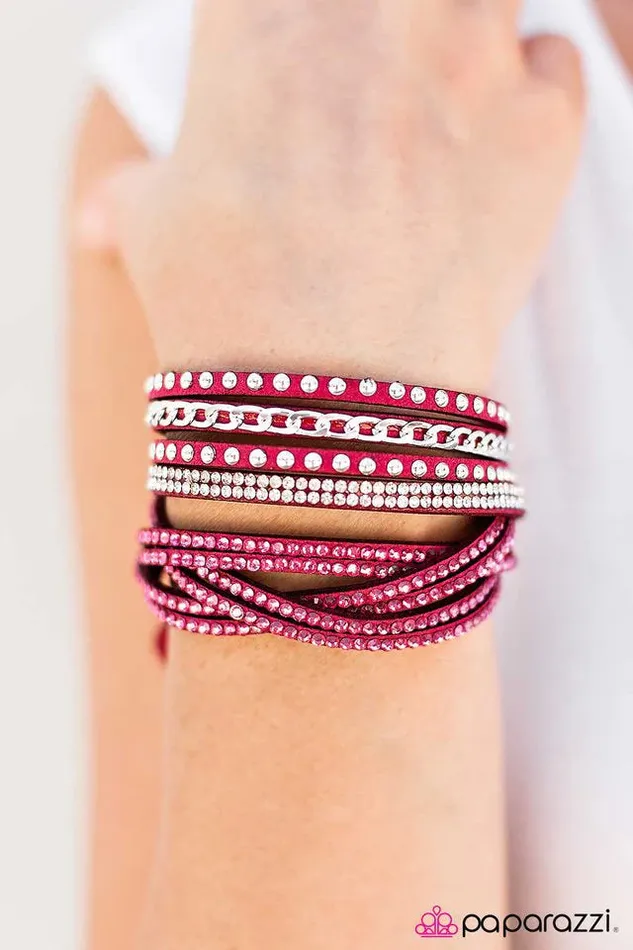 Paparazzi Jewelry Bracelets Paparazzi Bracelet Work Your Magic Pink