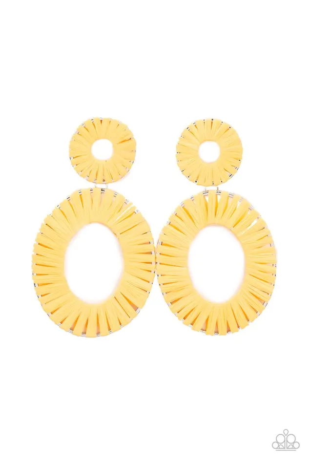 Paparazzi Jewelry Earrings Paparazzi Earring Foxy Flamenco Yellow Paparazzi Jewelry Earrings Paparazzi Earring Foxy Flamenco Yellow