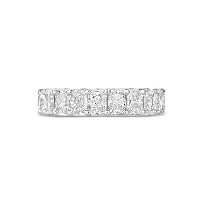 Rings Wedding Bands 14K White Gold Radiant Cut Diamond Eternity Band