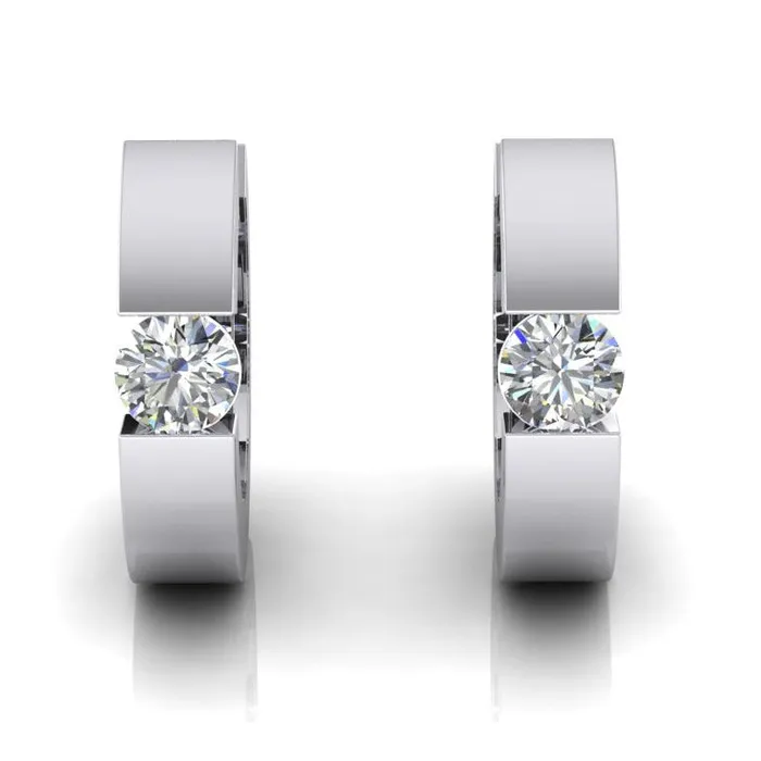 Earrings HarryChadEntcom Natural Diamond Huggies Earrings For Women