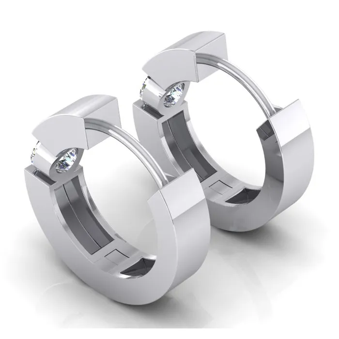 Earrings HarryChadEntcom Natural Diamond Huggies Earrings For Women