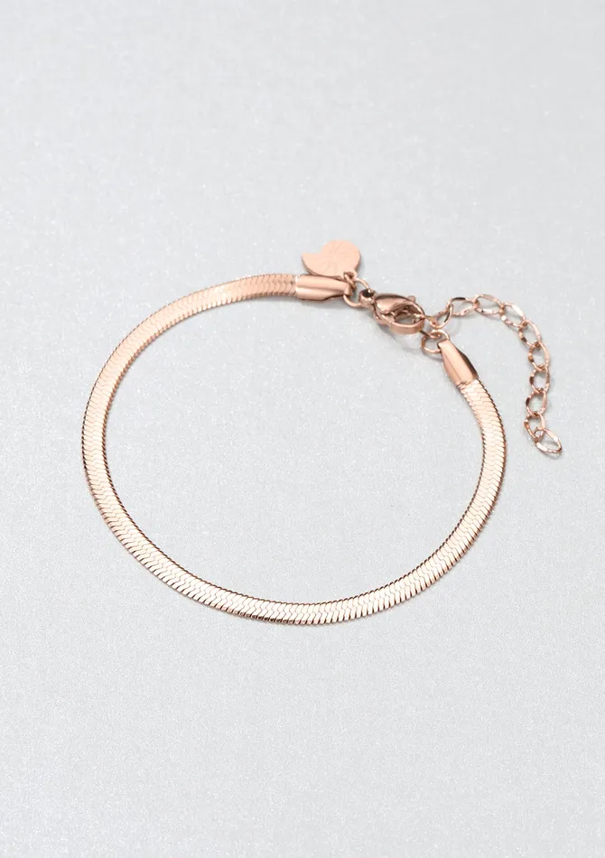 Snake Chain Bracelet Rose Gold Hey Happiness Bracelets Snake Chain Bracelet Rose Gold Hey Happiness Bracelets