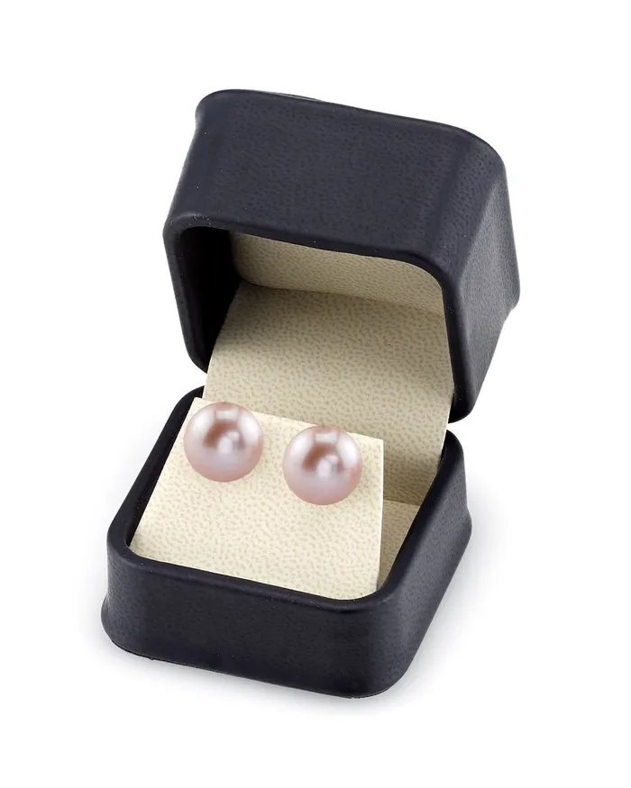 13mm Pink Freshwater Round Pearl Stud Earrings SPT Earrings