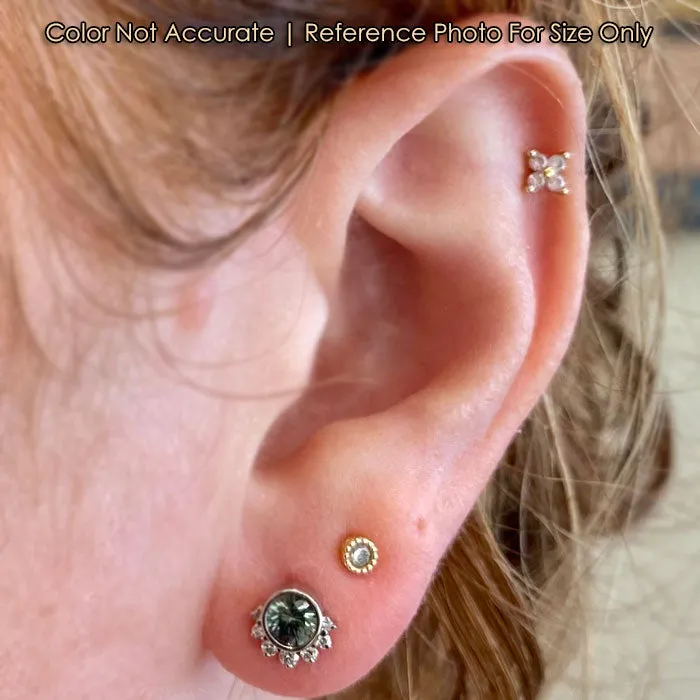 14K White Gold Sapphire and Diamond Stud Earrings 62cts Moriartys Gem Art Earrings