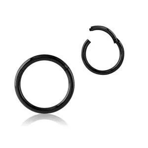 18g Black Hinged Segment Ring Tulsa Body Jewelry Rings