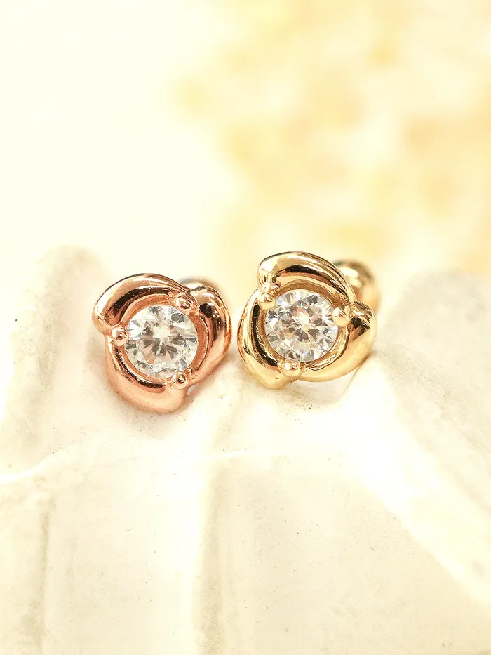 Earrings MinimalBijoux 14K Gold Cubic Rose Cartilage Earring 20G18G16G