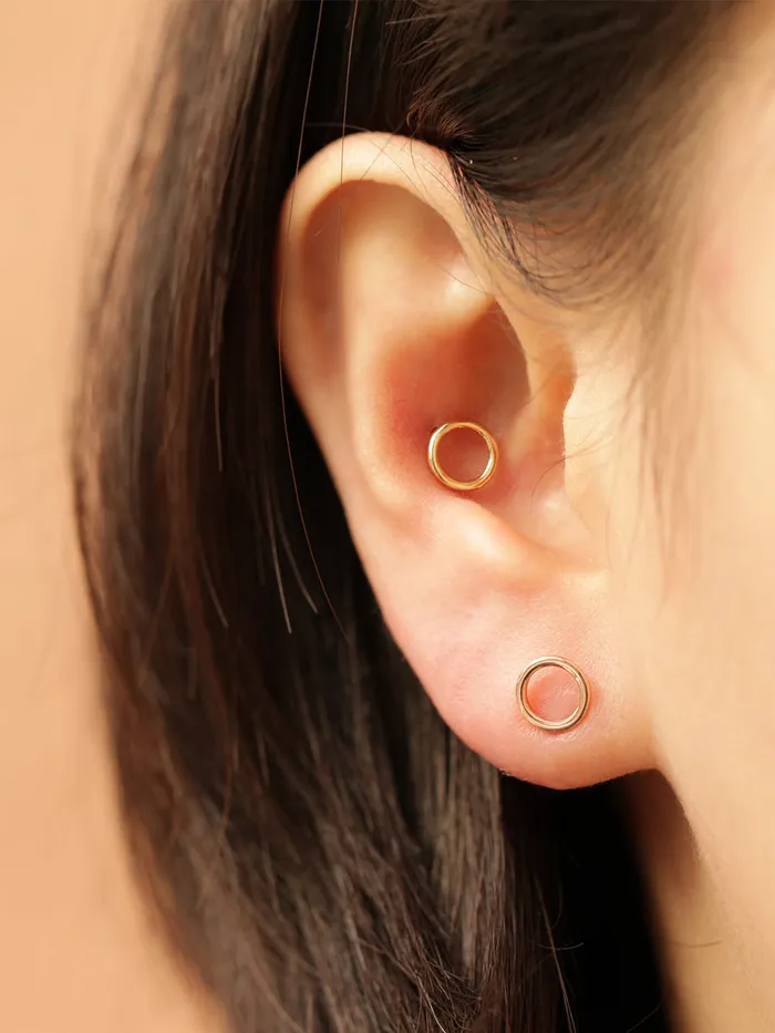 Earrings MinimalBijoux 14K Gold Fruits Loop Stud Earring