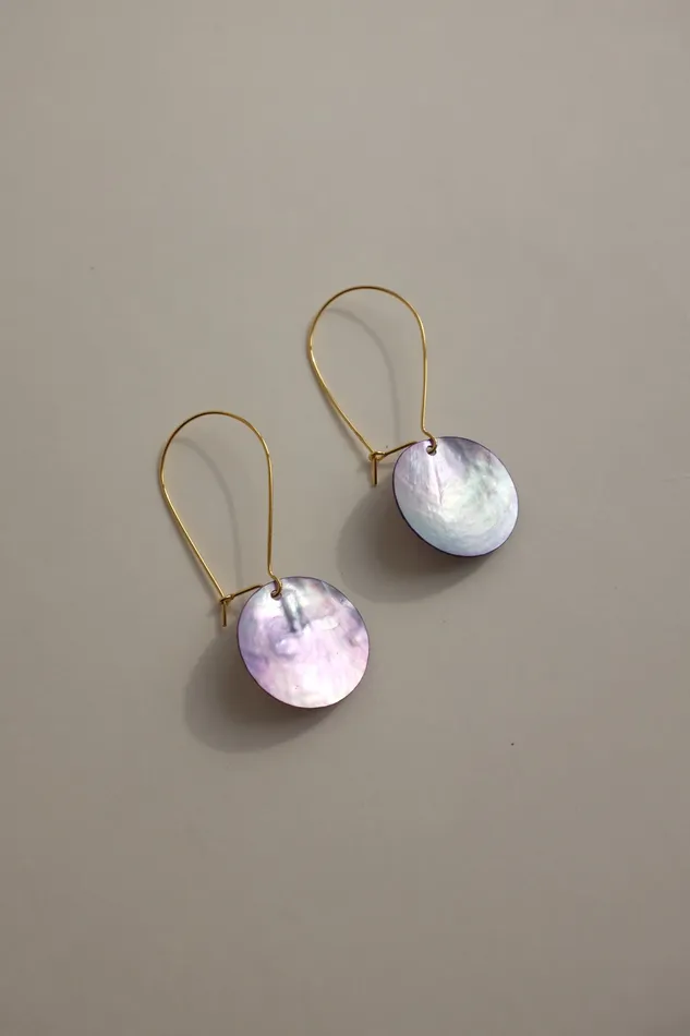 Earrings SHELL LILAC MEDALLION EARRINGS collectionno2