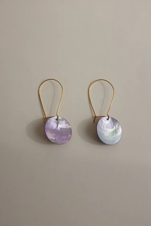 Earrings SHELL LILAC MEDALLION EARRINGS collectionno2 Earrings SHELL LILAC MEDALLION EARRINGS collectionno2