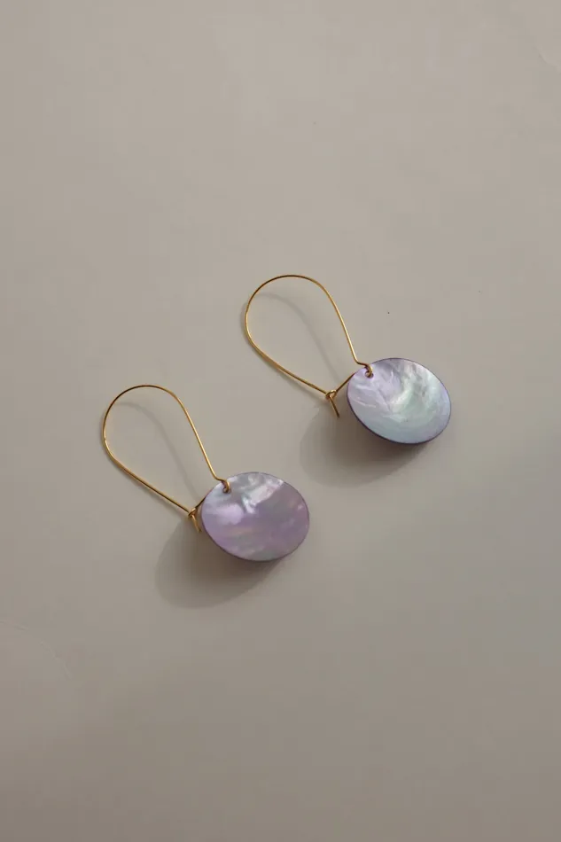 Earrings SHELL LILAC MEDALLION EARRINGS collectionno2 Earrings SHELL LILAC MEDALLION EARRINGS collectionno2