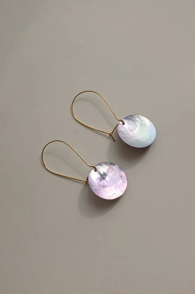 Earrings SHELL LILAC MEDALLION EARRINGS collectionno2 Earrings SHELL LILAC MEDALLION EARRINGS collectionno2