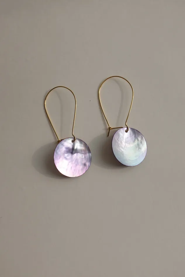 Earrings SHELL LILAC MEDALLION EARRINGS collectionno2 Earrings SHELL LILAC MEDALLION EARRINGS collectionno2