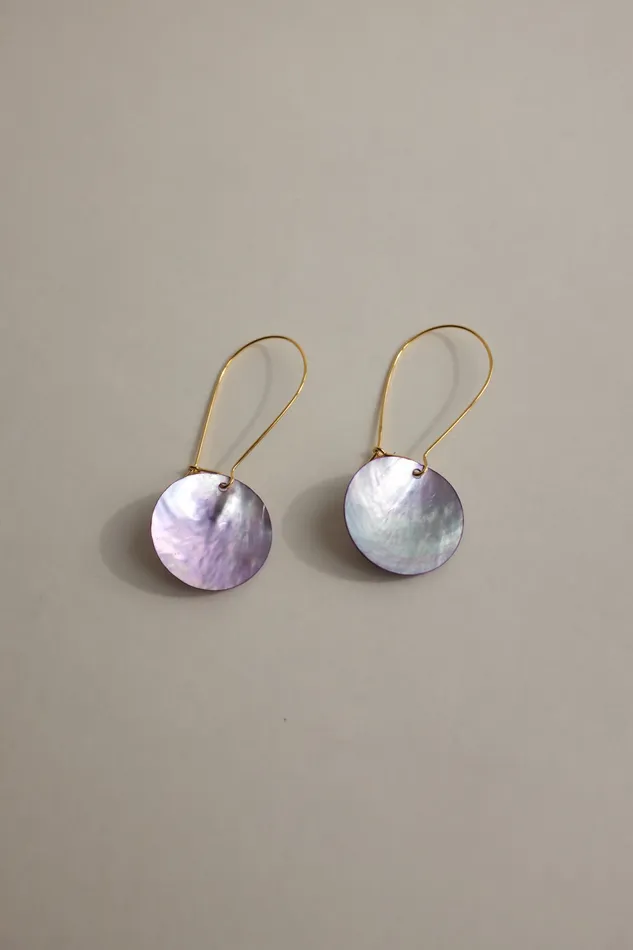 Earrings SHELL LILAC MEDALLION EARRINGS collectionno2 Earrings SHELL LILAC MEDALLION EARRINGS collectionno2