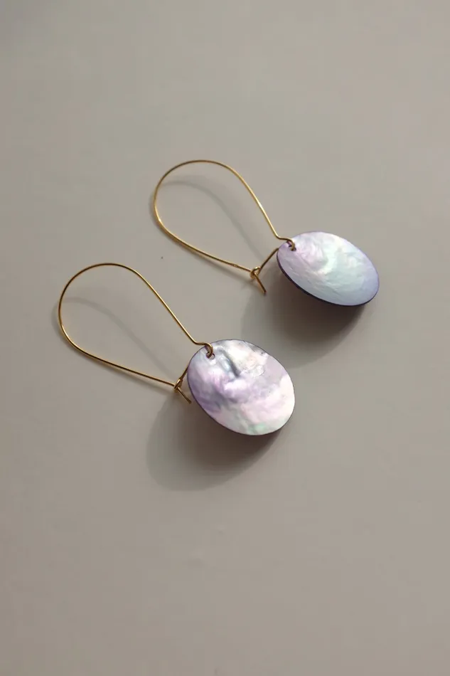Earrings SHELL LILAC MEDALLION EARRINGS collectionno2 Earrings SHELL LILAC MEDALLION EARRINGS collectionno2