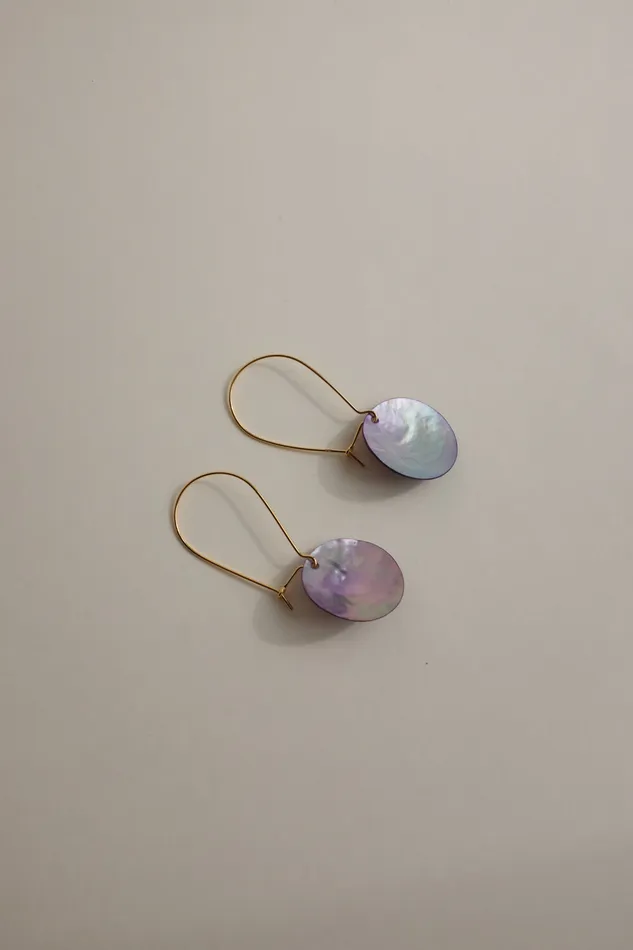Earrings SHELL LILAC MEDALLION EARRINGS collectionno2 Earrings SHELL LILAC MEDALLION EARRINGS collectionno2