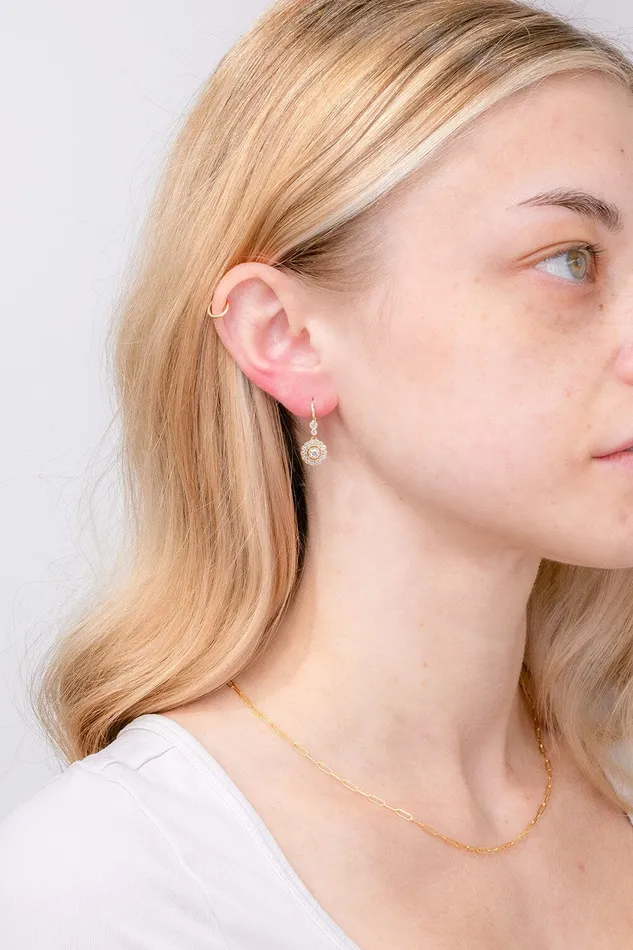Princess Bride Diamonds Earrings Claire Round Vintage Drop Earrings Princess Bride Diamonds Earrings Claire Round Vintage Drop Earrings