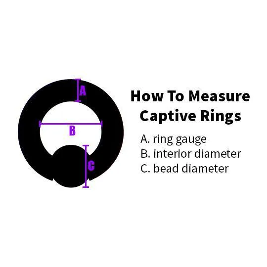 Rings Tulsa Body Jewelry 14g PVD Coated Captive CZ Bead Ring Rings Tulsa Body Jewelry 14g PVD Coated Captive CZ Bead Ring