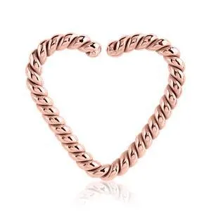 Rings Tulsa Body Jewelry Braided Rose Gold Heart Continuous Ring