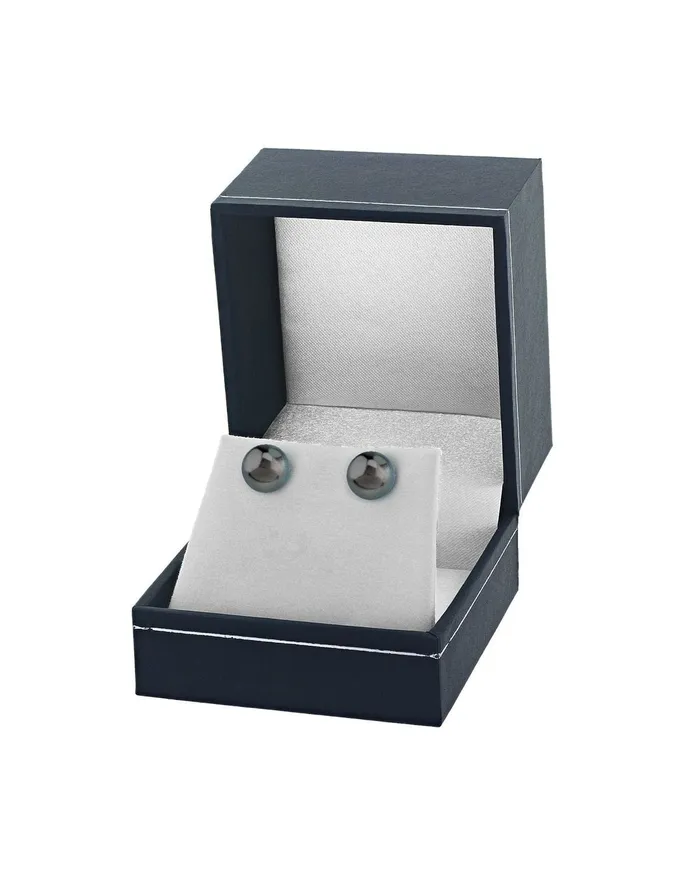 SPT Earrings Tahitian Pearl Stud Earrings AAAA Quality Silver Overtone