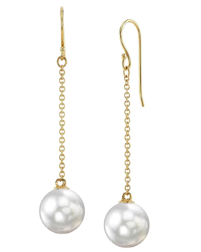 White South Sea Pearl Altair Dangle Earrings SPT Earrings