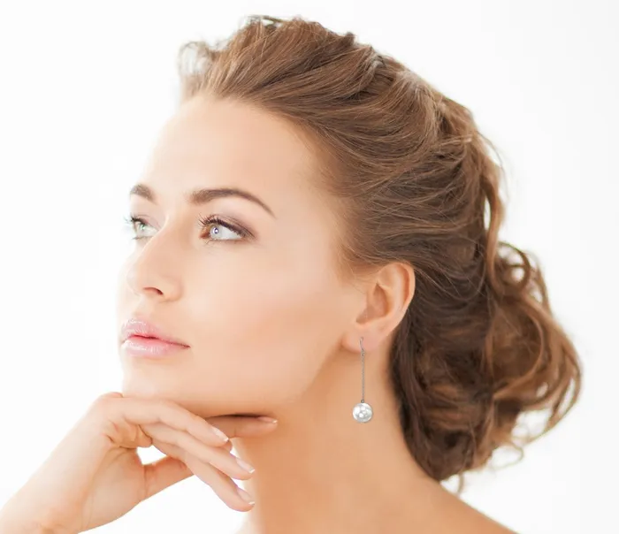 White South Sea Pearl Altair Dangle Earrings SPT Earrings