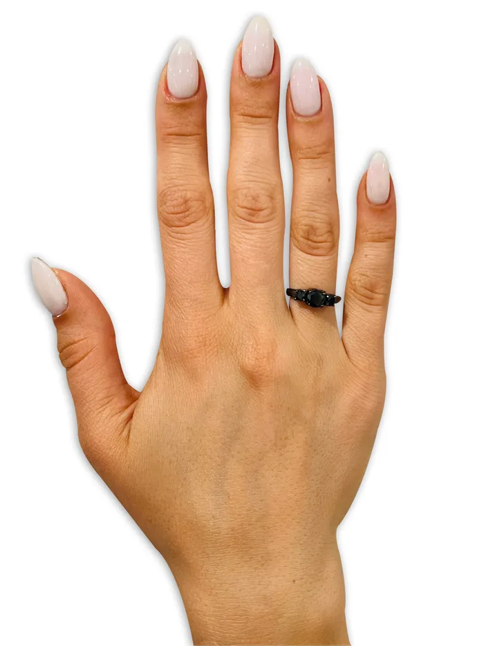 Clean Casting Jewelry Black Diamond Solitaire Ring Titanium Wedding Ring Gunmetal Ring Solitaire Ring Rings