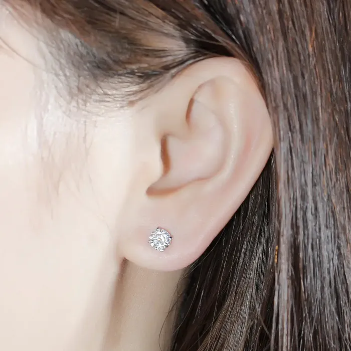 Earrings Luxus Moissanite Rings Jewelry 14k White Gold Stud Moissanite Earrings 1ctw Stud Earrings Pack
