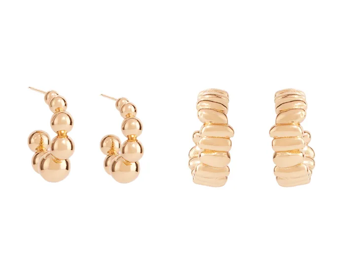 Mignonne Gavigan Earrings Azora Gold Hoop Set