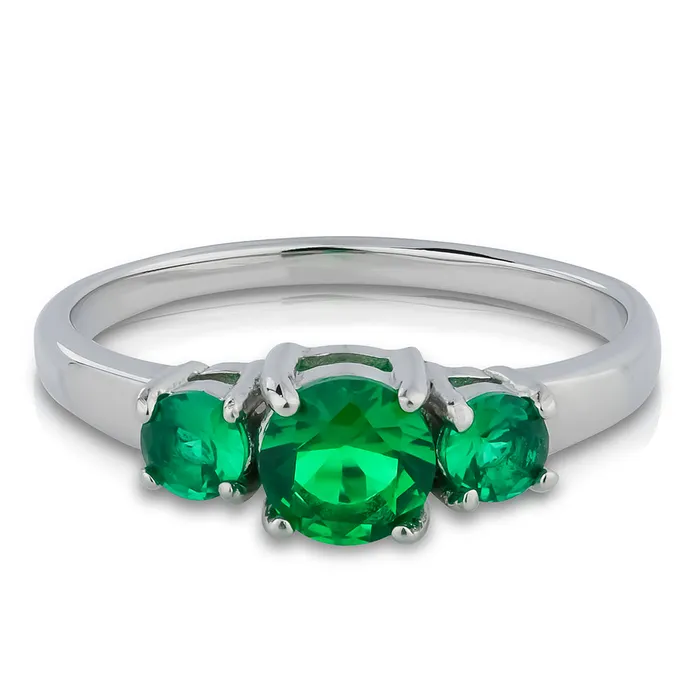 Rings Clean Casting Jewelry Emerald Wedding Ring Silver Ring Solitaire Wedding Ring Engagement Ring Anniversary