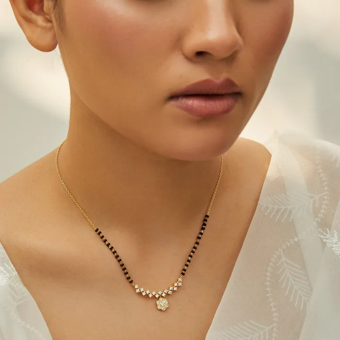 Rings Dazzling Bloom CZ Silver Mangalsutra SILVER
