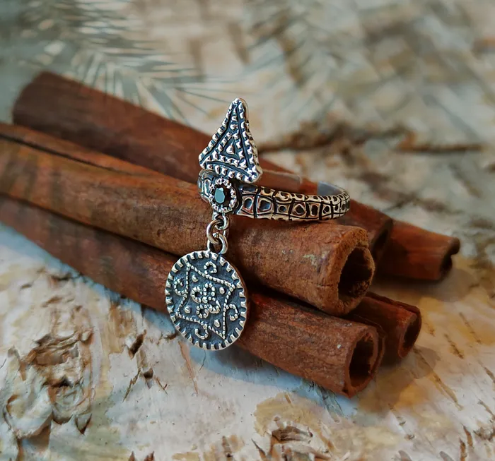 Rings DF Project Annman Silver Ring with Onyx