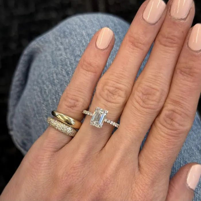 SG Bridal Earrings 201CT Emerald Cut Choose Your Setting
