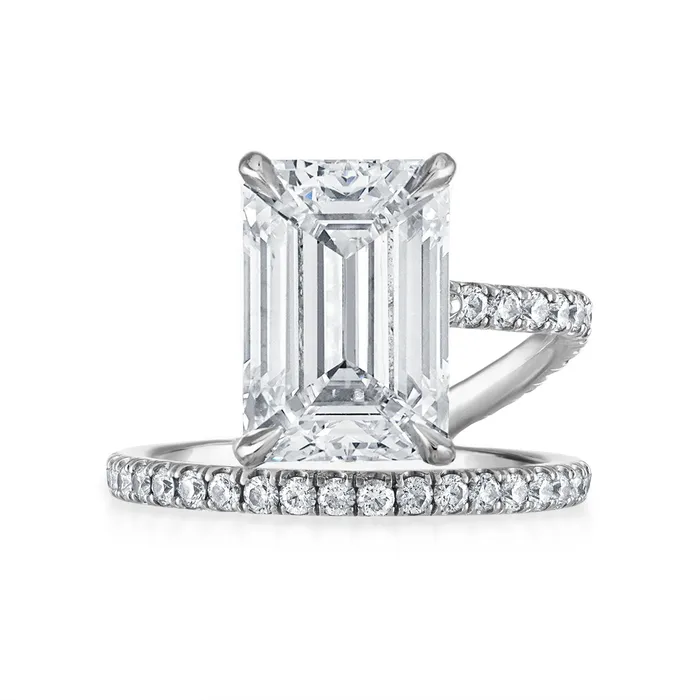 SG Bridal Earrings 201CT Emerald Cut Choose Your Setting