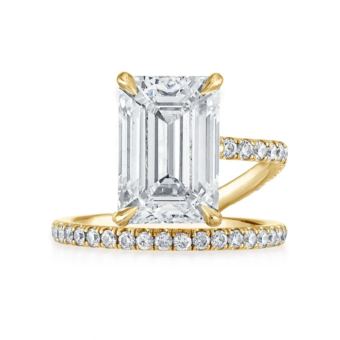 SG Bridal Earrings 201CT Emerald Cut Choose Your Setting