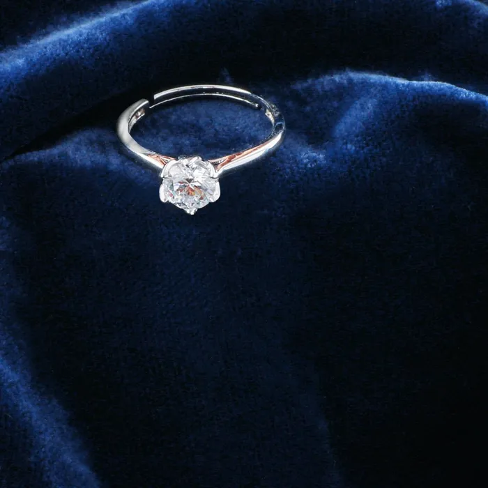 SILVER Rings Flora CZ Silver Ring